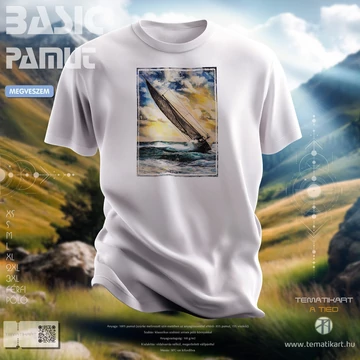 dőlt vitorla - férfi póló  tematikart