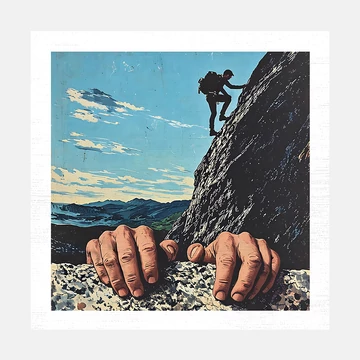 hegymászó vászonkép