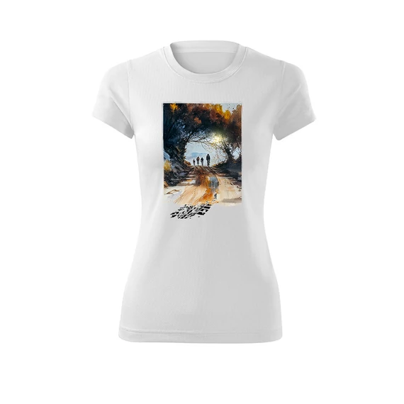 kétkeréken női city póló