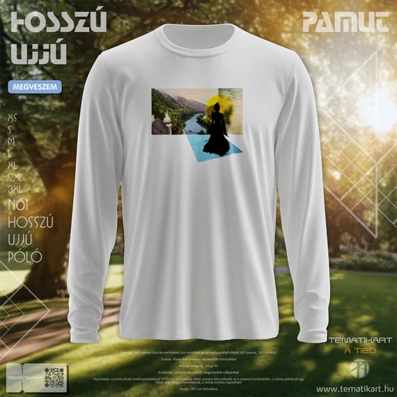 lilla női hosszú ujjú póló