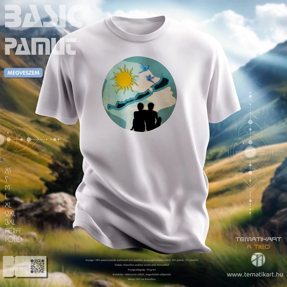 balaton papercut - férfi póló - tematikart