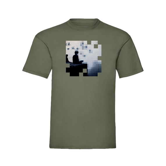 mozaik férfi póló